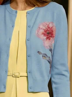 Regular Fit Floral Urban Cardigan