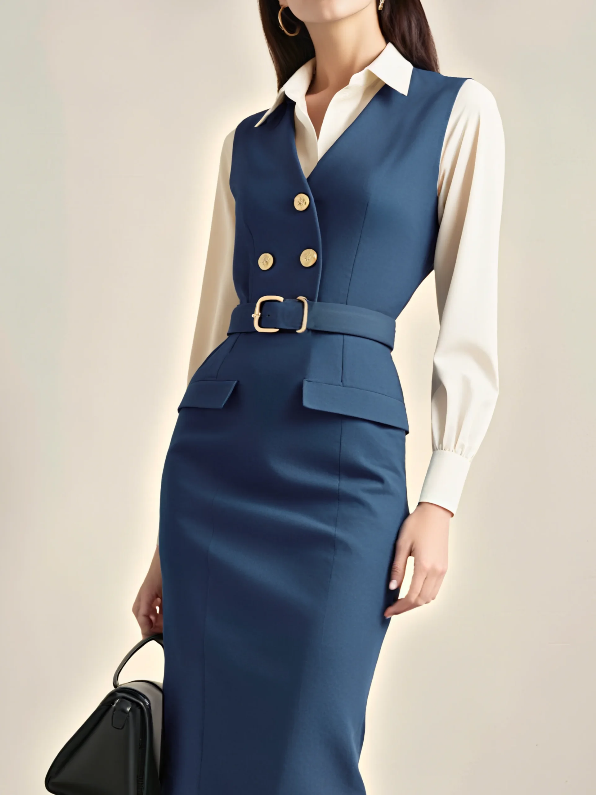 Regular Fit Urban Regular Sleeve Dress With Belt