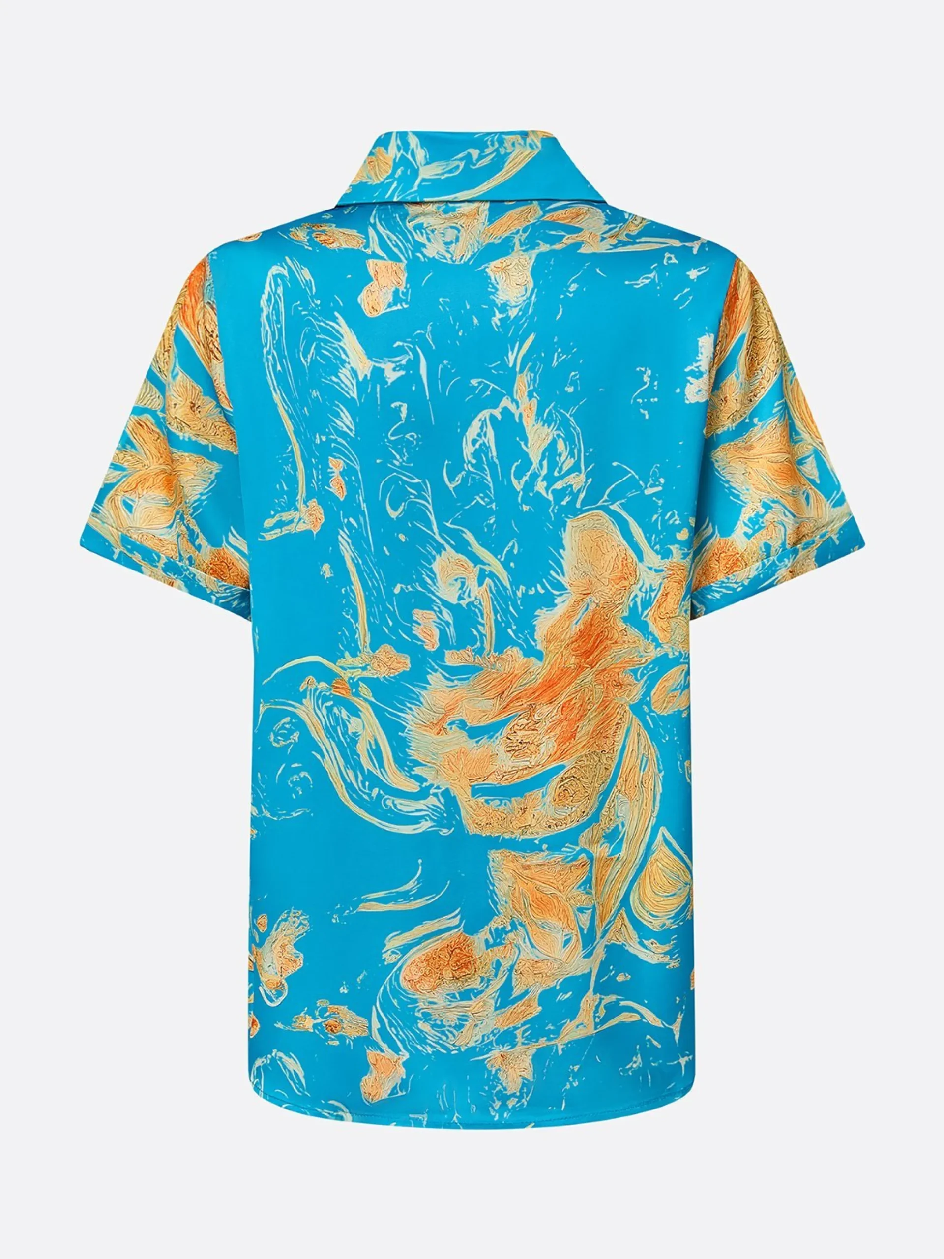 Resort Abstract Print Relaxed H-Line Shirt