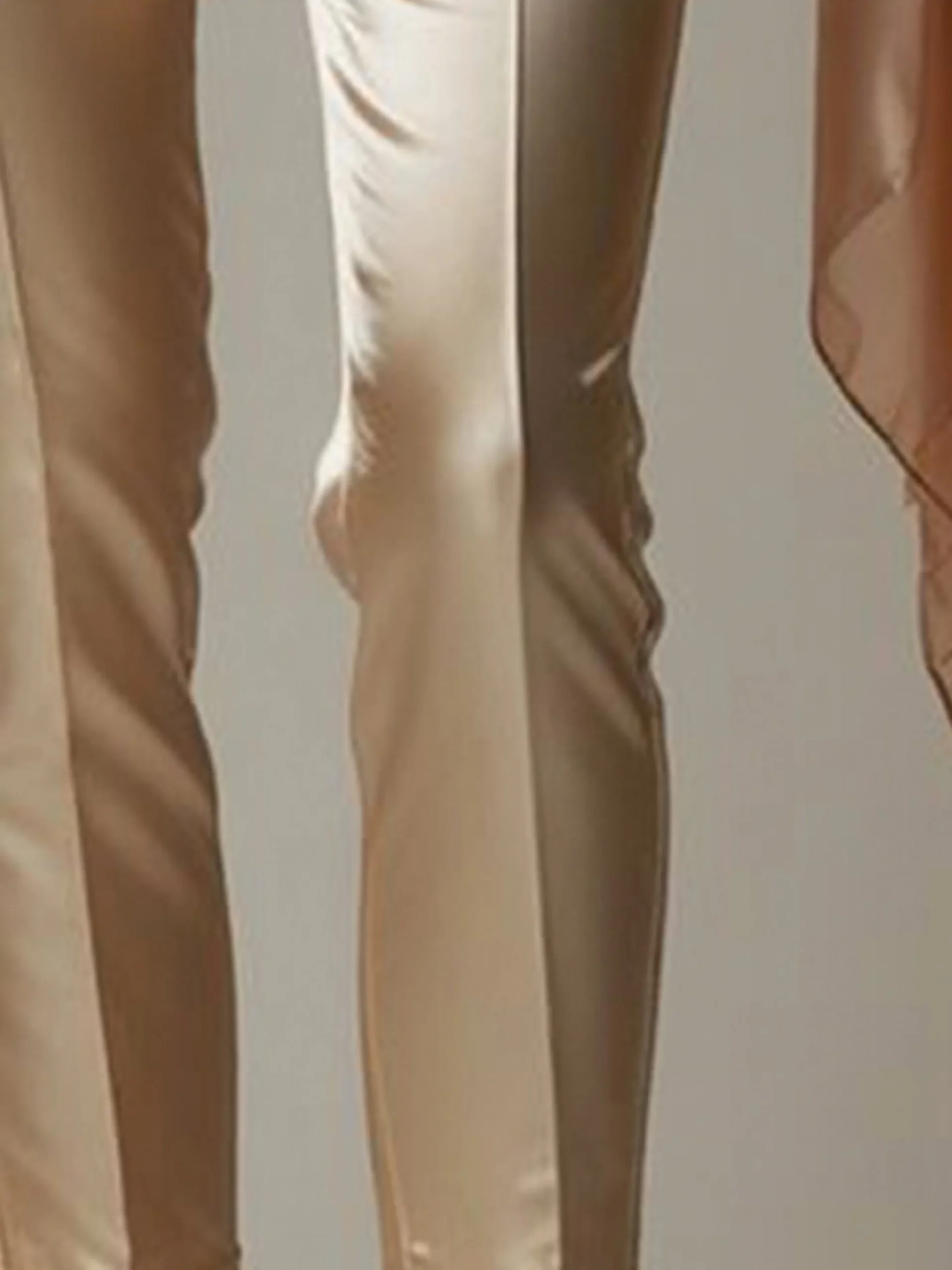 Satin Elegant Straight Pants No Scarf