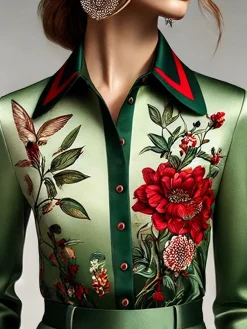 Satin Urban Floral Shirt