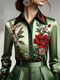 Satin Urban Floral Shirt