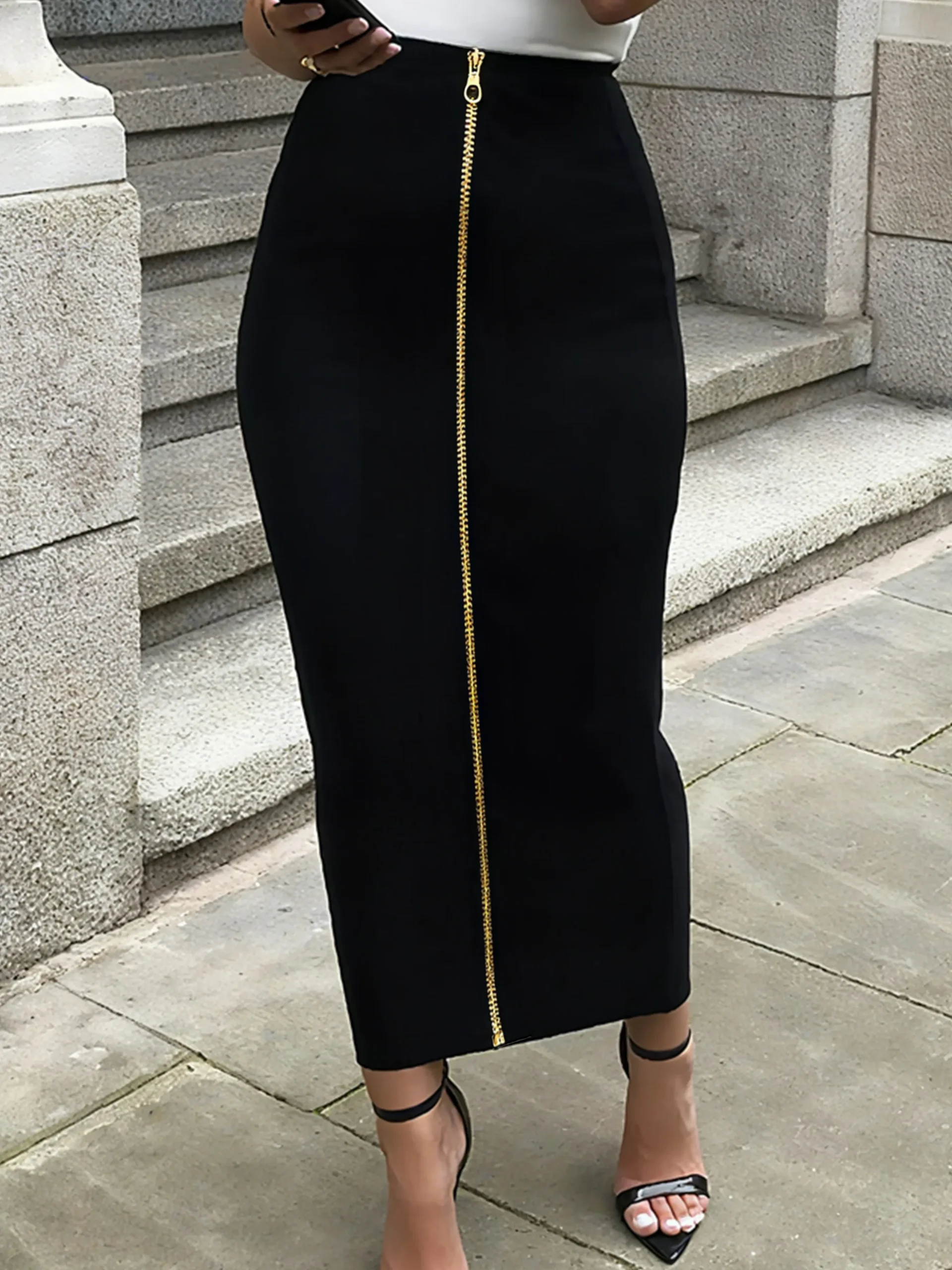 Stylewe Women Urban Natural Bodycon Maxi Skirt Slim Fit Daily Spring Fall