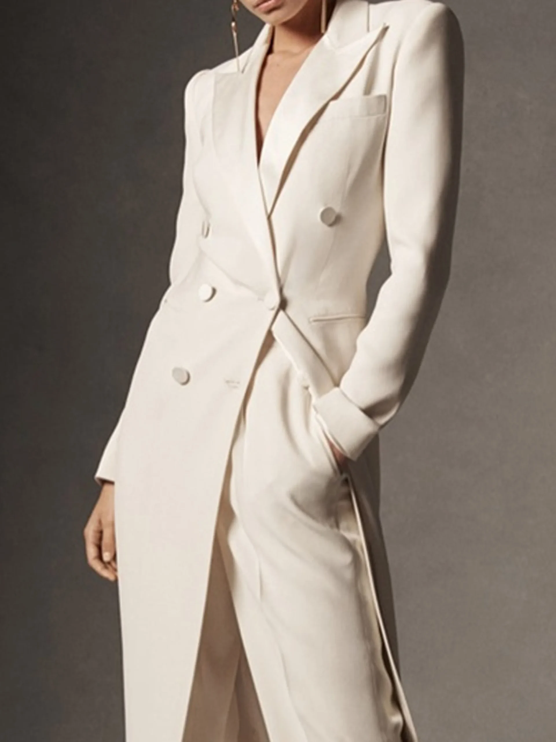 Tuxedo Shawl Collar Urban Long Blazer