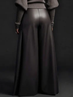 Urban Classic Wide-Leg Faux Leather Pants