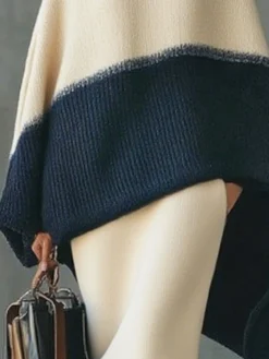 Urban Color Block Sweater Skirt
