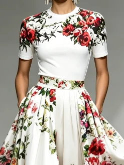 Urban Floral Crew Neck T-shirt