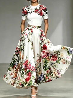 Urban Floral Maxi Skirt