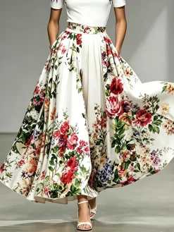 Urban Floral Maxi Skirt