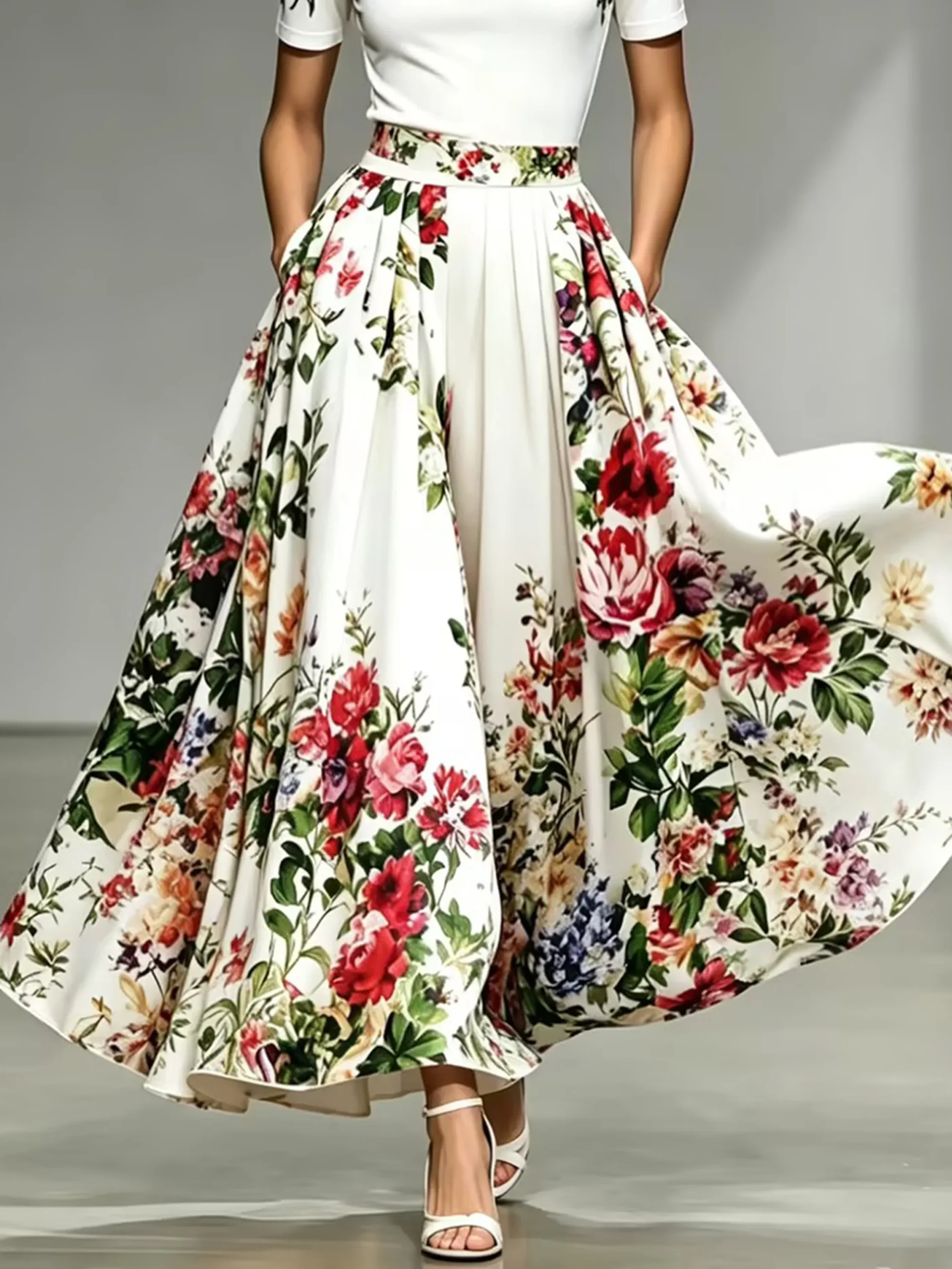 Urban Floral Maxi Skirt