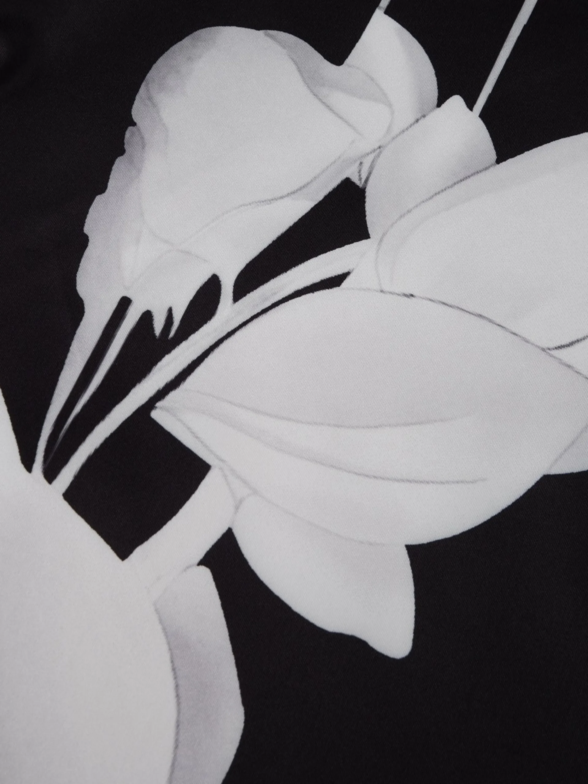 Urban Floral Printing Stand Collar T-shirt