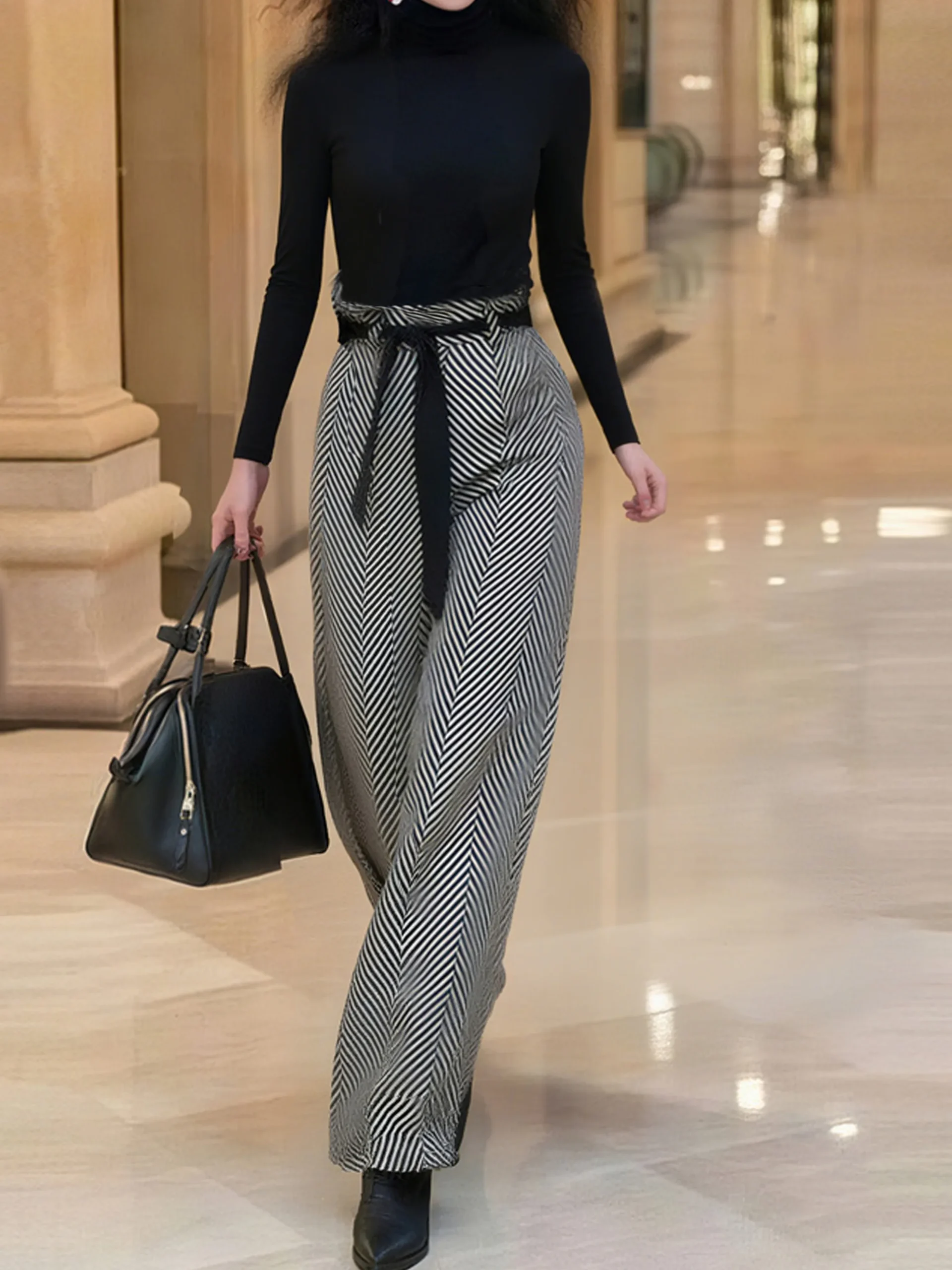 Urban Herringbone Overall Bib Pants