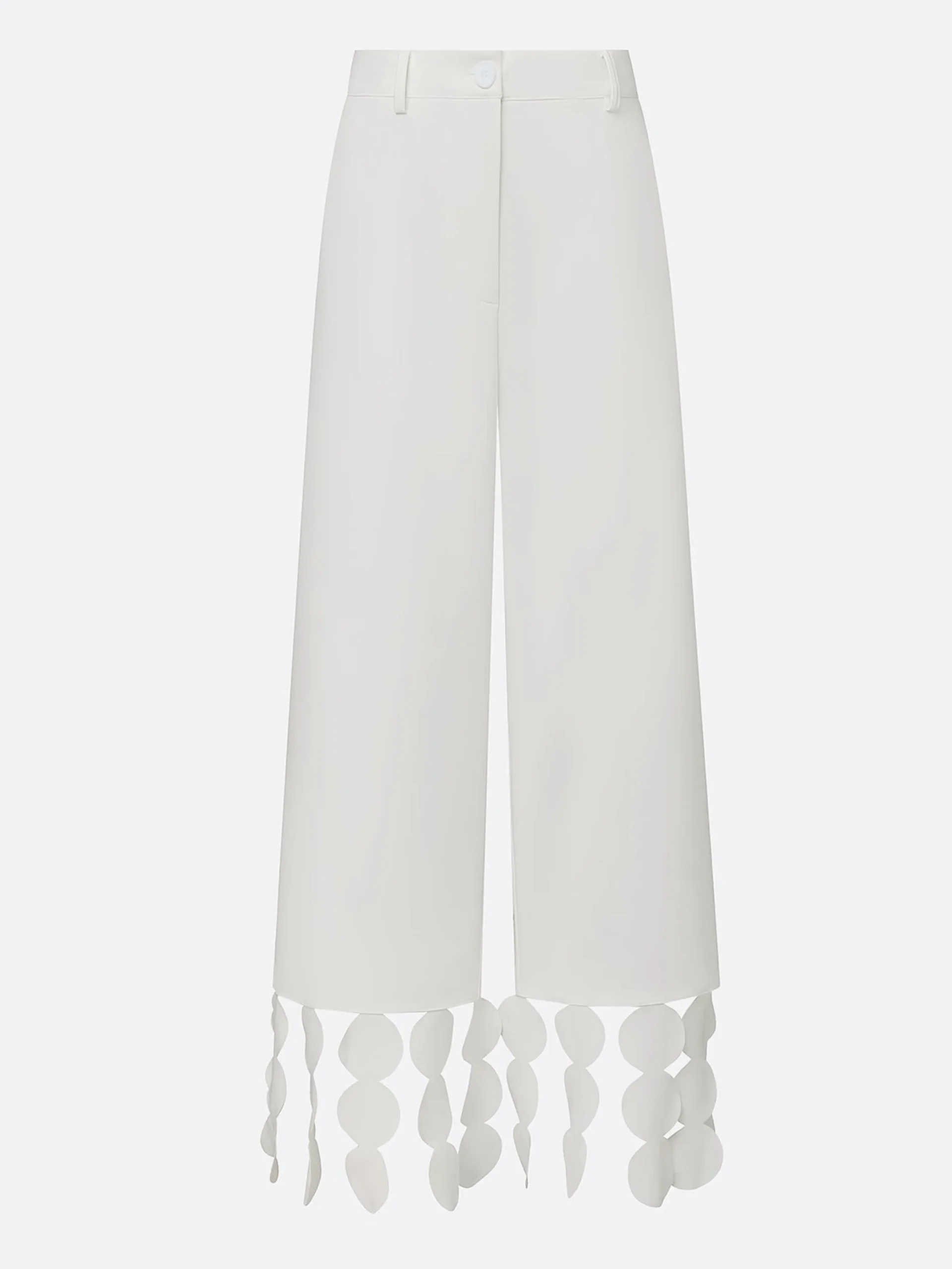 Urban High Waisted Wide Leg Pants Circle Applique Party Trousers
