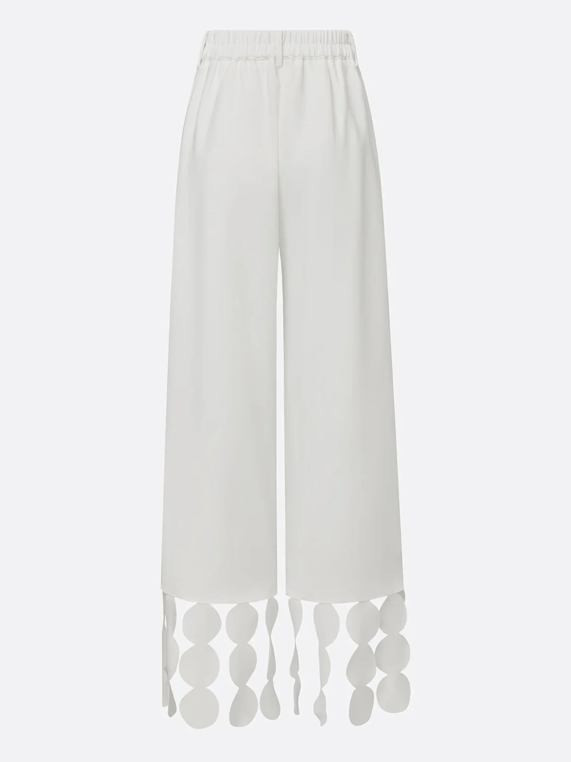 Urban High Waisted Wide Leg Pants Circle Applique Party Trousers
