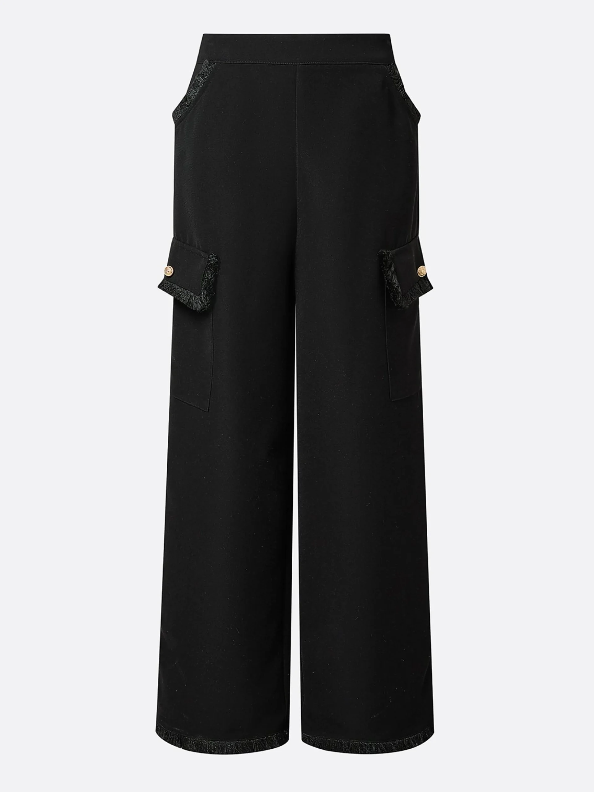 Urban High Waist Straight Pants Plain H-Line Trousers for Work