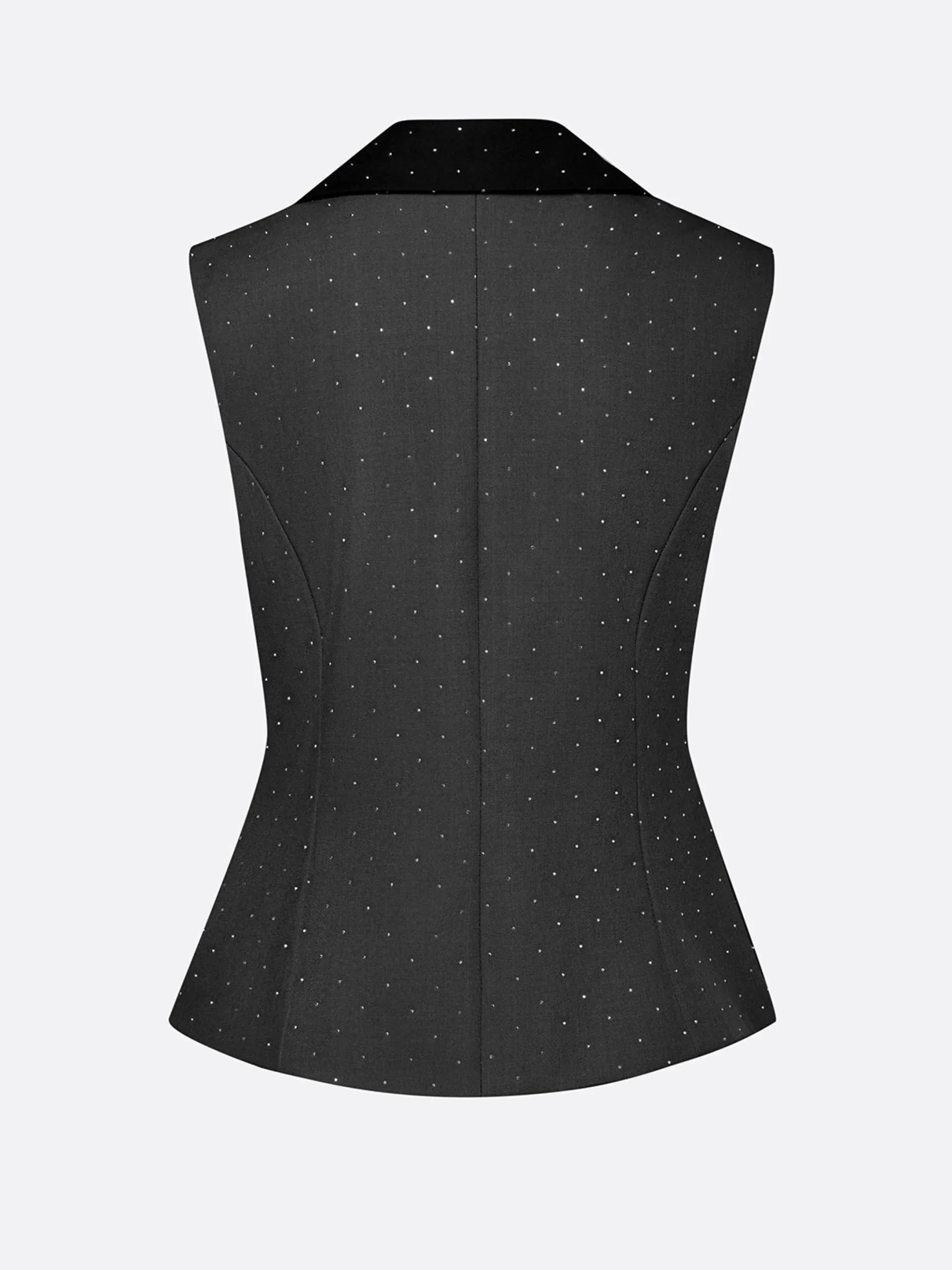 Urban Hot Drilling Color Block Lapel Collar Vest