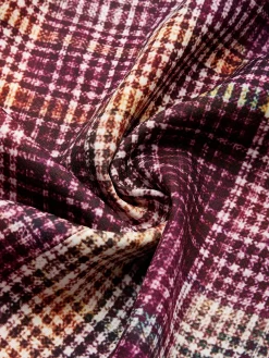 Urban Multi-Plaid Lapel Blazer