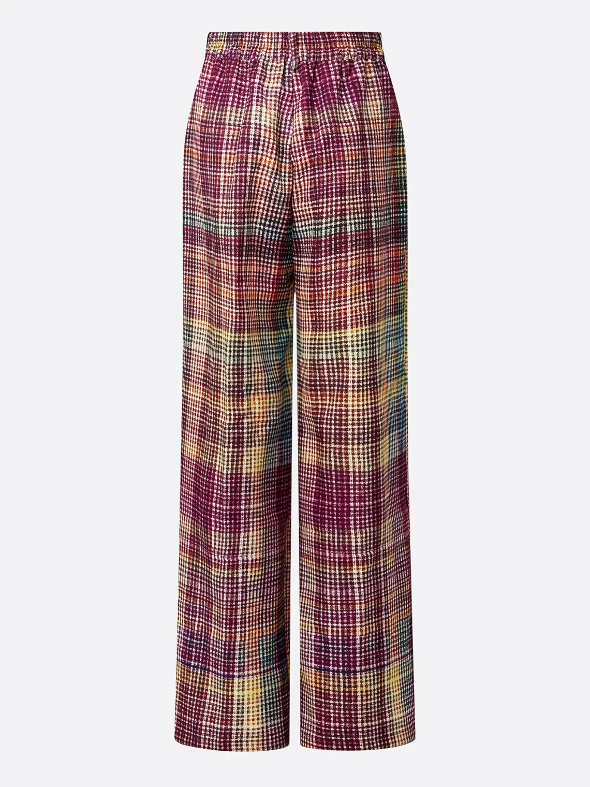 Urban Multi-Plaid Straight-Leg Pants