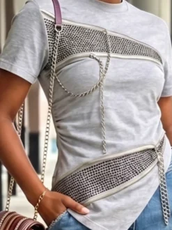 Urban Plain Chain Crew Neck T-shirt