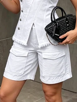 Urban Plain Denim Shorts