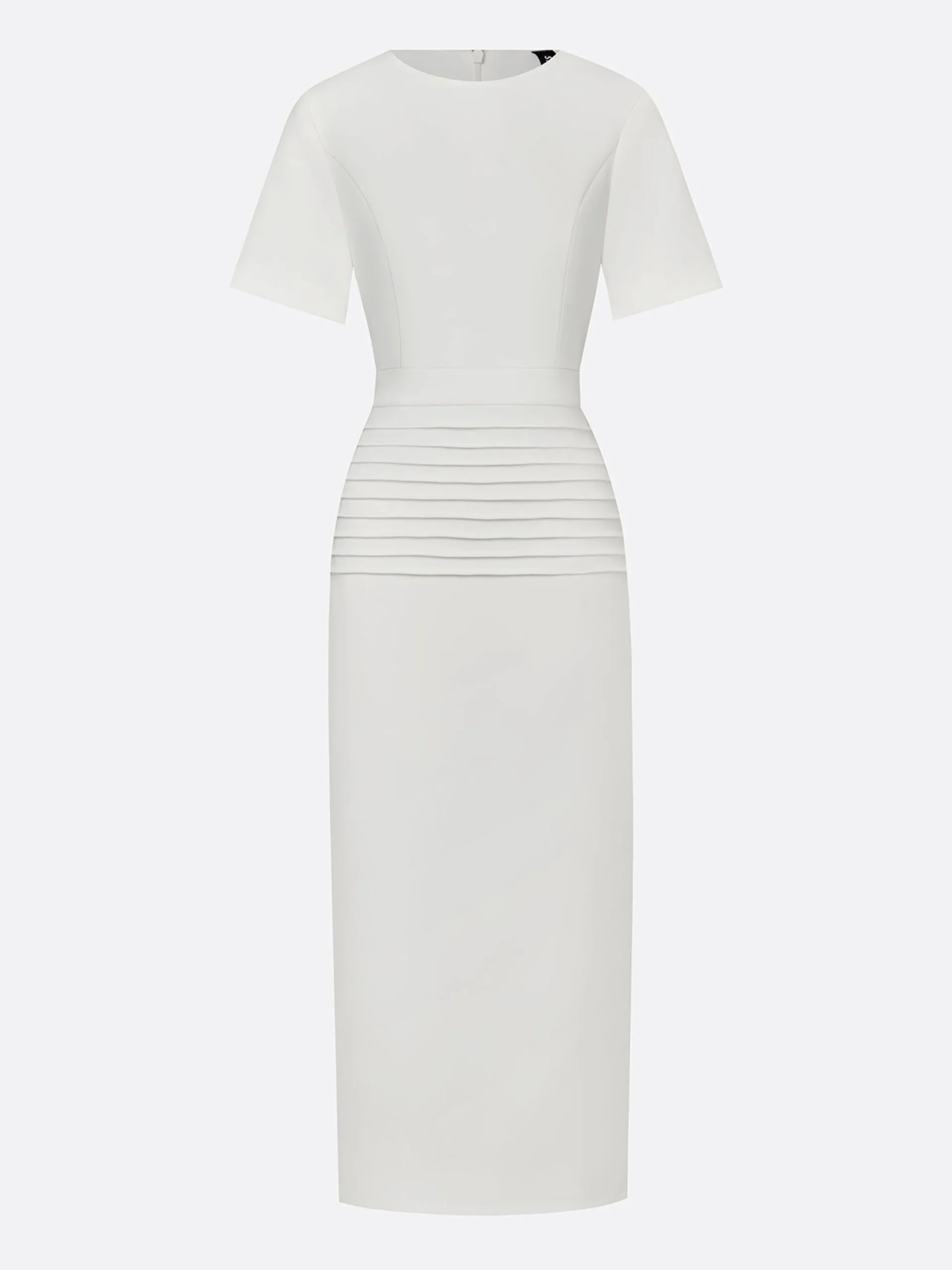 Urban Plain Gathered Midi Dress