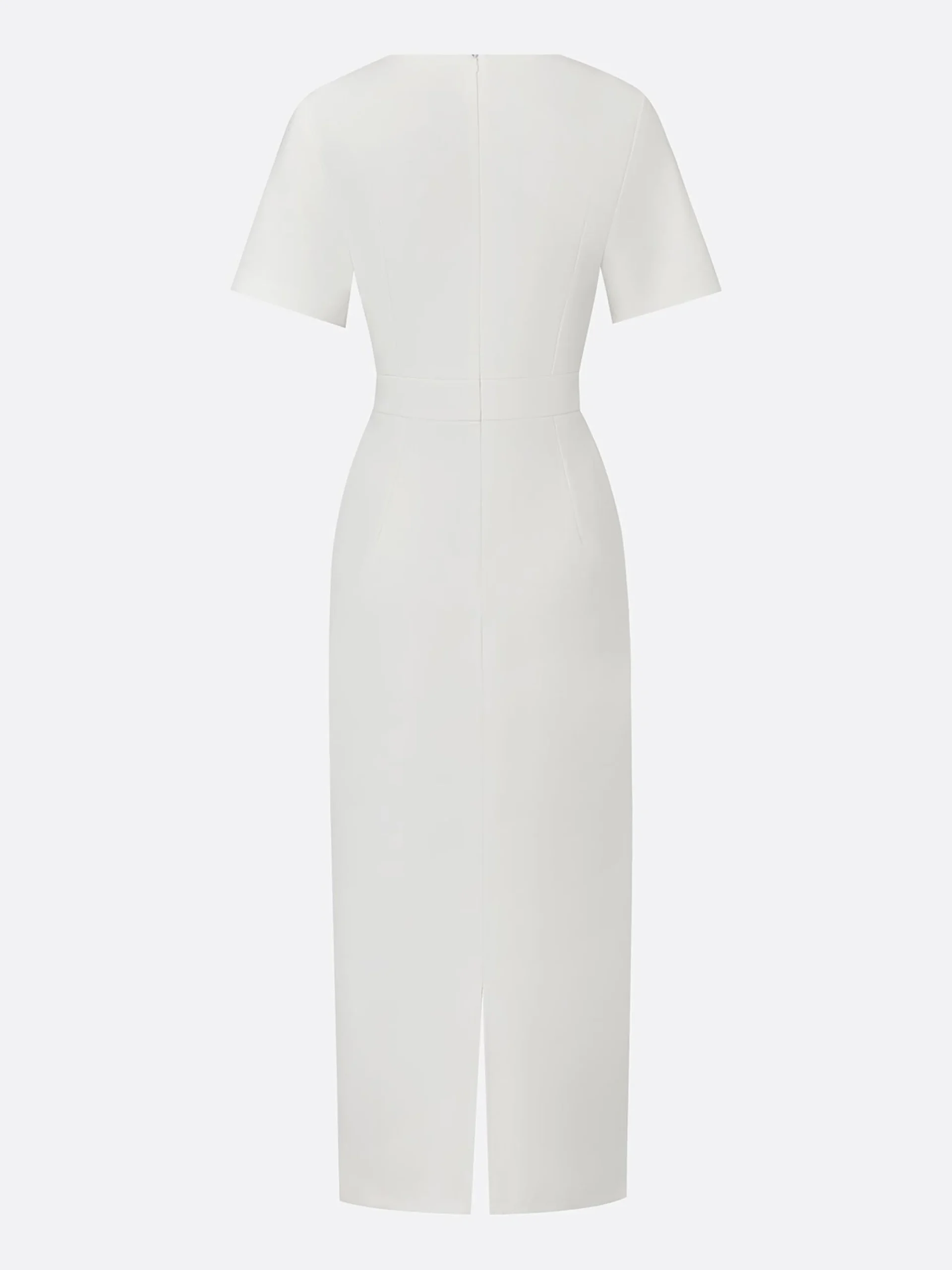 Urban Plain Gathered Midi Dress