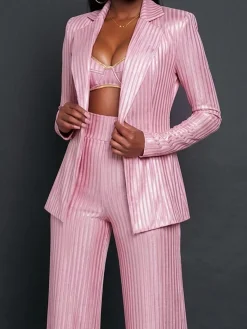 Urban Plain Lapel Collar Blazer