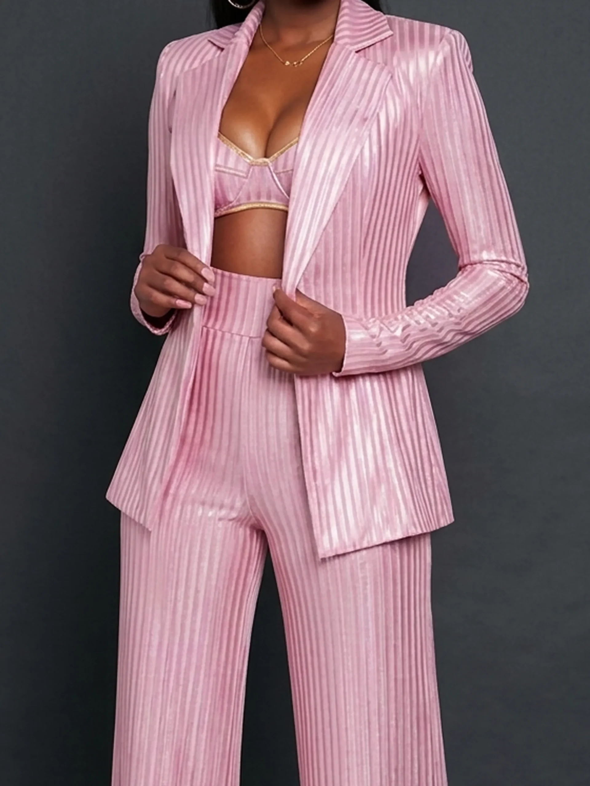 Urban Plain Lapel Collar Blazer