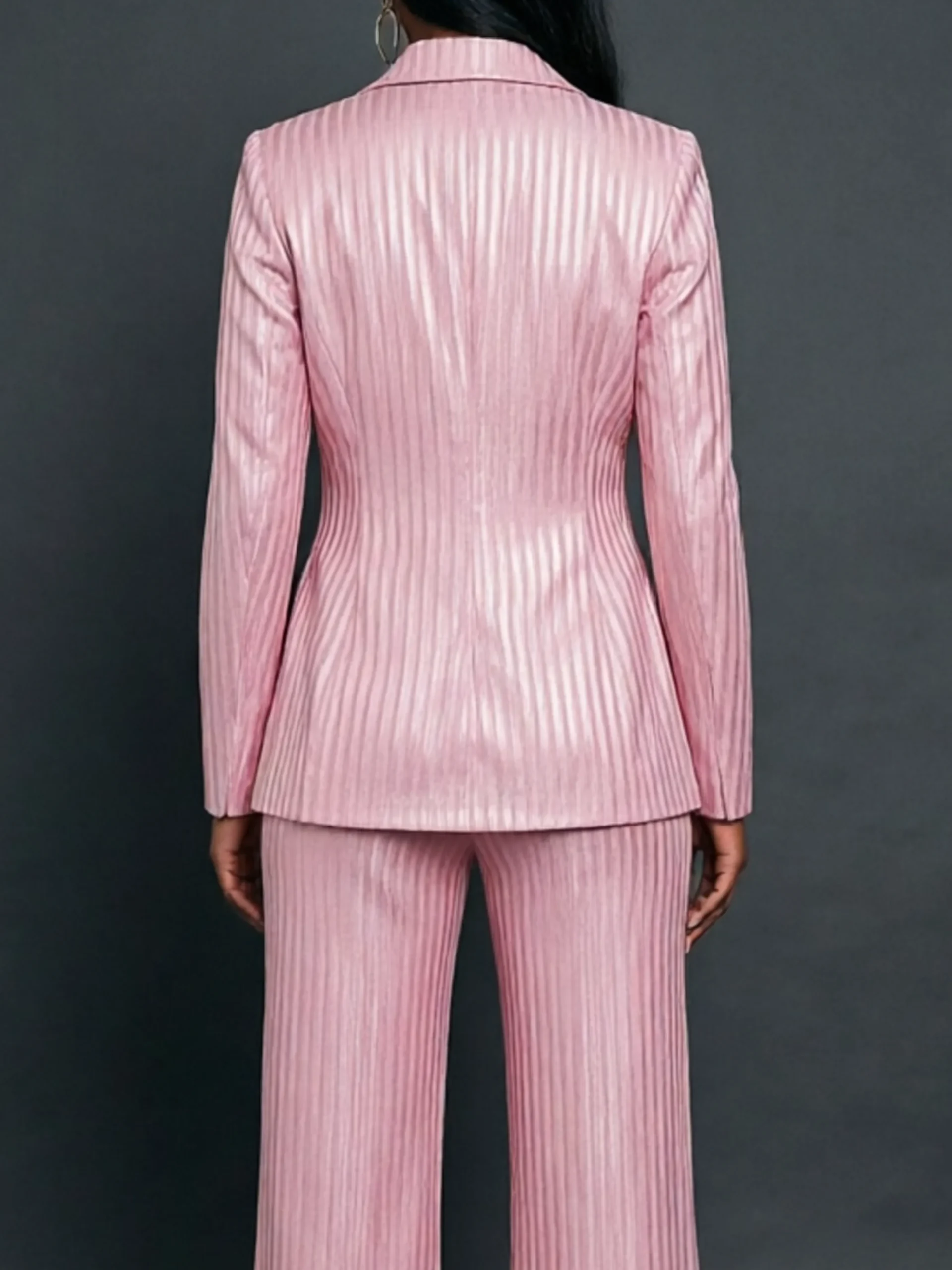 Urban Plain Lapel Collar Blazer