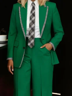 Urban Plain Lapel Collar Blazer