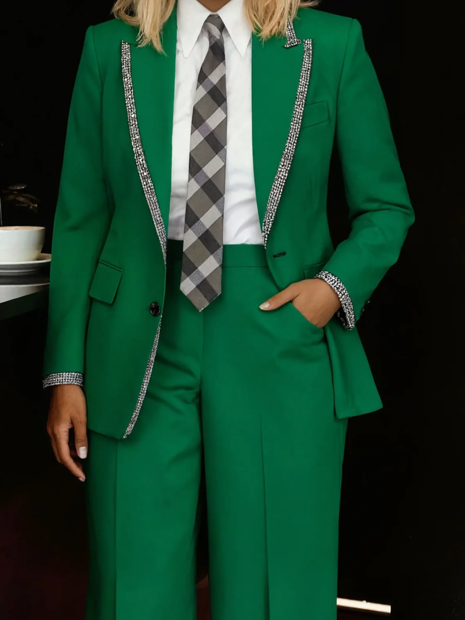 Urban Plain Lapel Collar Blazer
