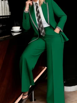 Urban Plain Lapel Collar Blazer