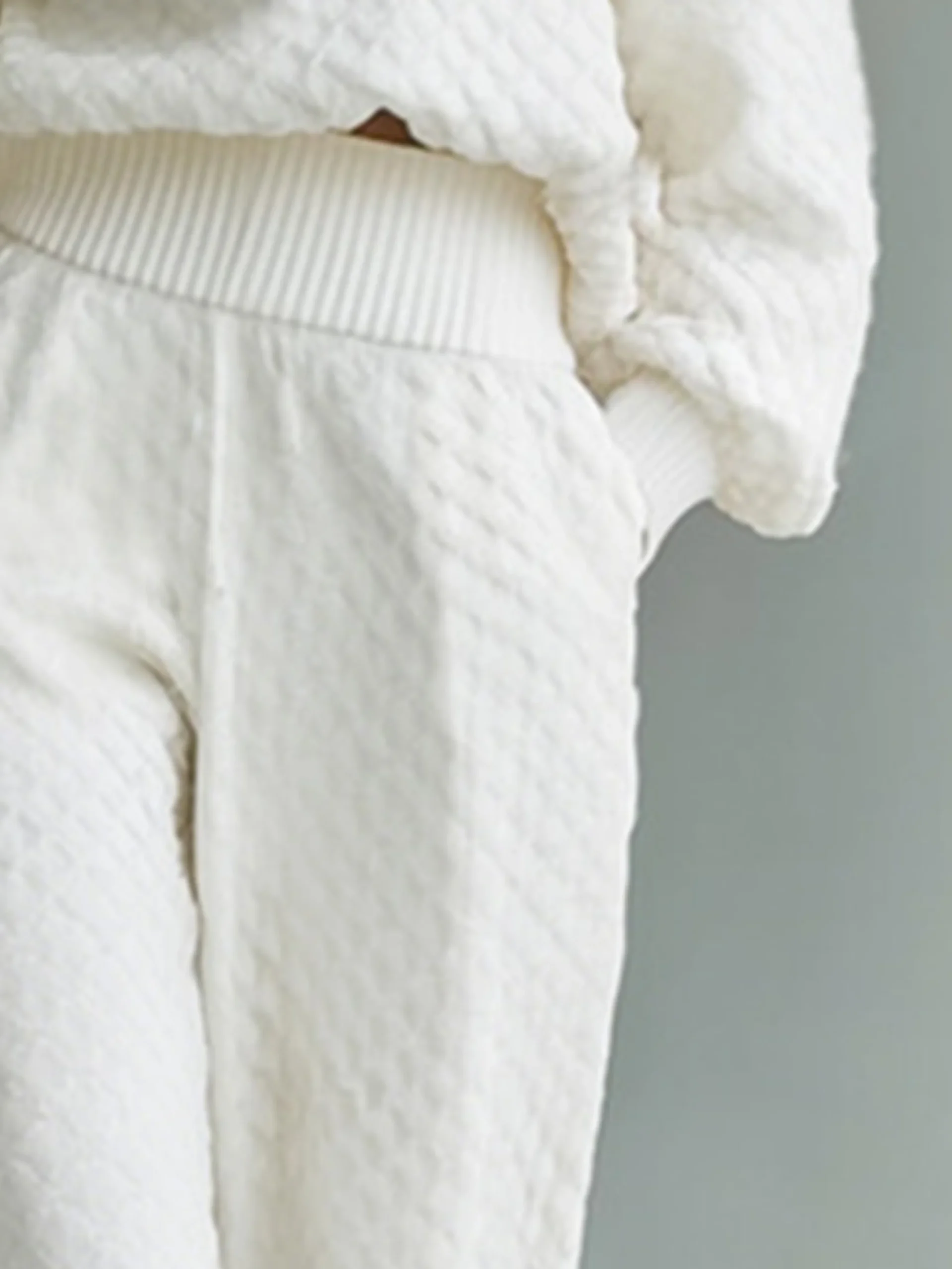Urban Plain Pockets Ankle Banded Sweater Pants