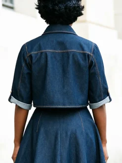 Urban Plain Shirt Collar Denim Shirt