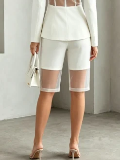 Urban Plain Split Joint Straight Shorts Pants