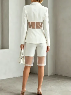 Urban Plain Split Joint Straight Shorts Pants