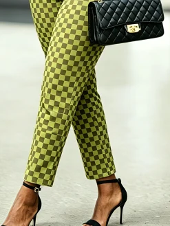 Urban Printing Plaid Shirt Collar Shirt Jumpsuit