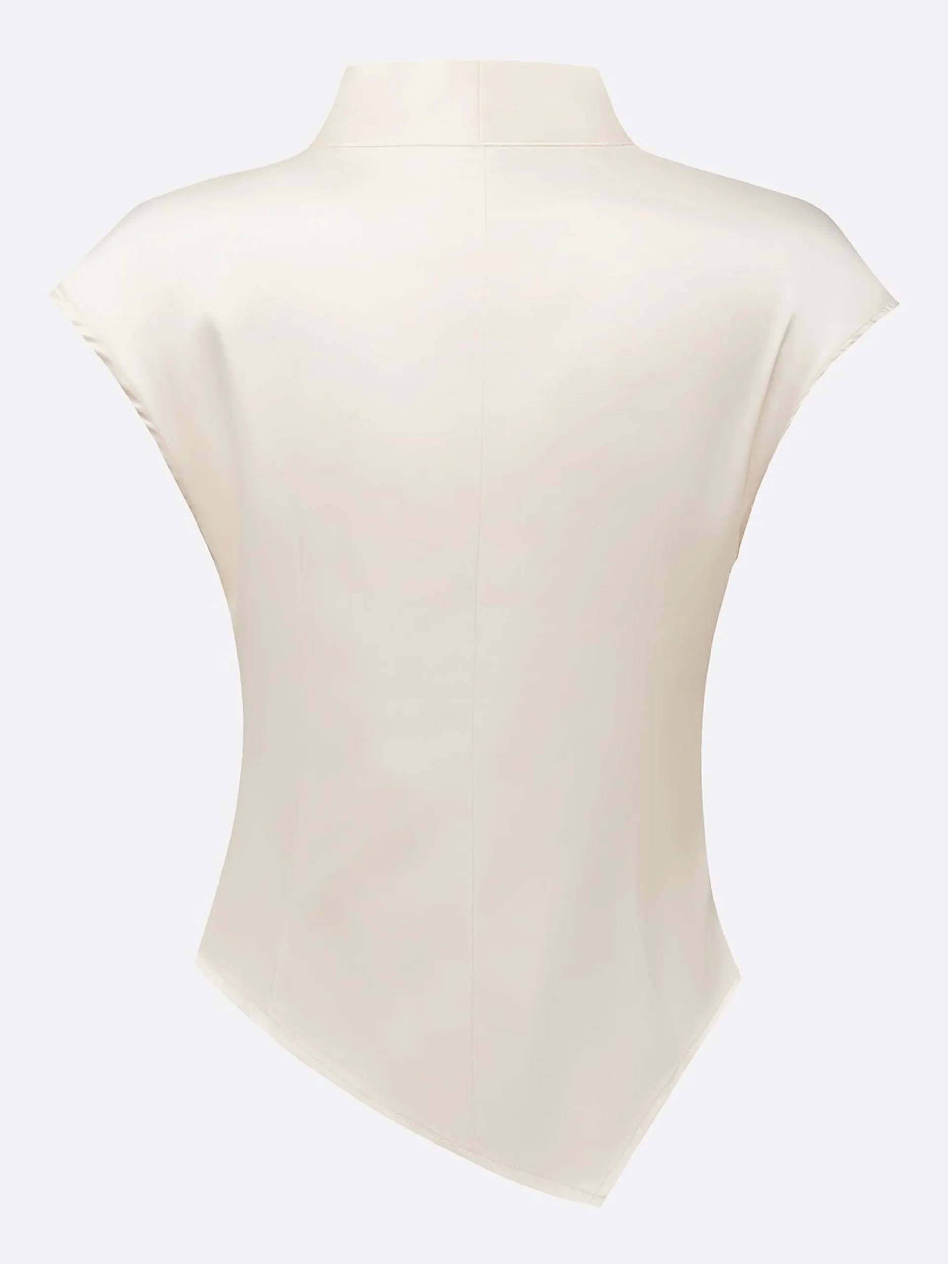 Urban Satin Cross Cross Neck Blouse
