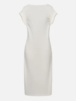 Urban Solid Tailored Midi Bodycon Dress