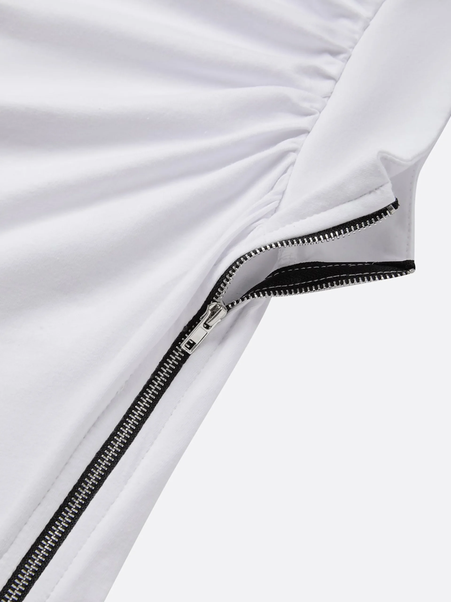 Urban Solid Tailored Zipper Shawl Collar Sleeveless Blouse