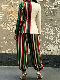 Urban Striped Printing Bloomers