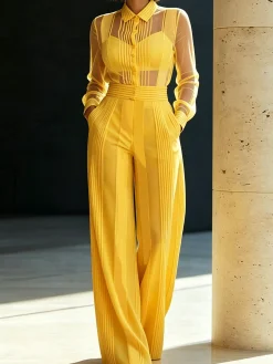 Urban Striped Straight Pants Pant
