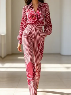 Urban Striped Straight Pants