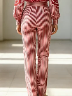Urban Striped Straight Pants