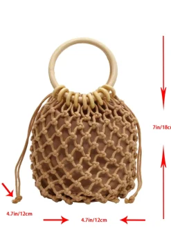 Vacation Clutch Straw Bag