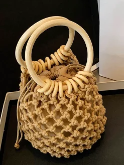 Vacation Clutch Straw Bag