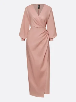 Vacation Plain V Neck Maxi Dress Belt