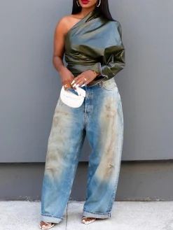 Vintage Loose Long O-Line Regular Jeans