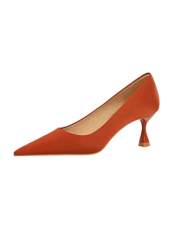 Women Minimalist Wineglass Heel Shallow Pumps