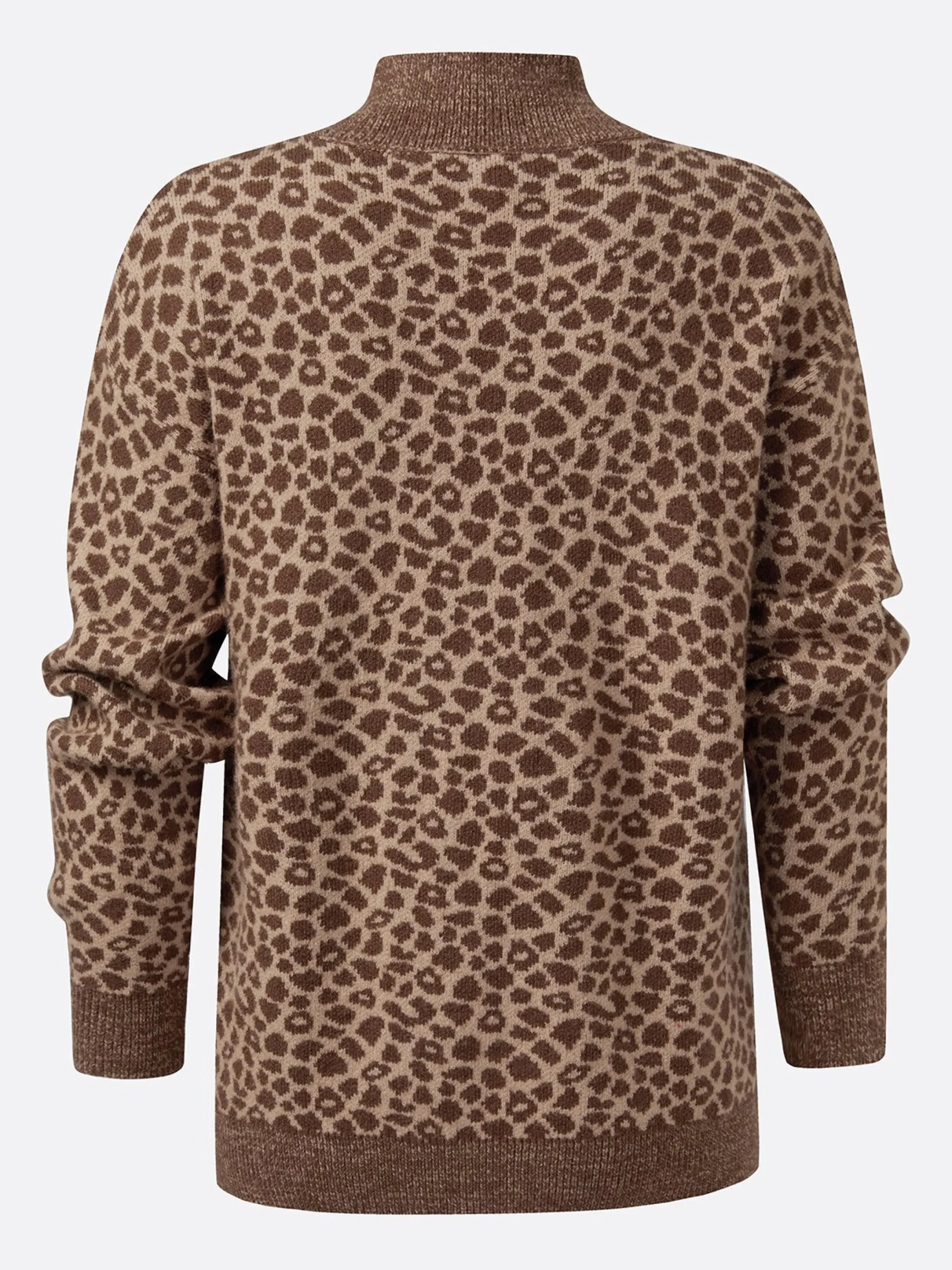 Yarn/Wool Yarn Urban Leopard Buttoned Cardigan